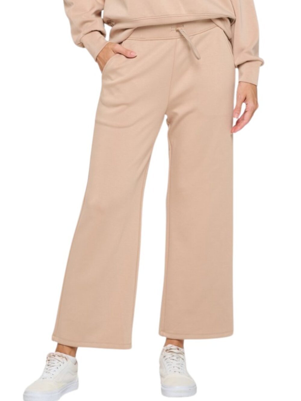 Yelete Women's High Rise Cropped Straight Leg Pants